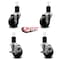 Service Caster 3.5'' Phenolic Wheel Swivel 1-3/4'' Expand Stem Caster Set 2 Brakes, 4PK SCC-EX20S3514-PHS-2-TLB-2-134 - alternate 5